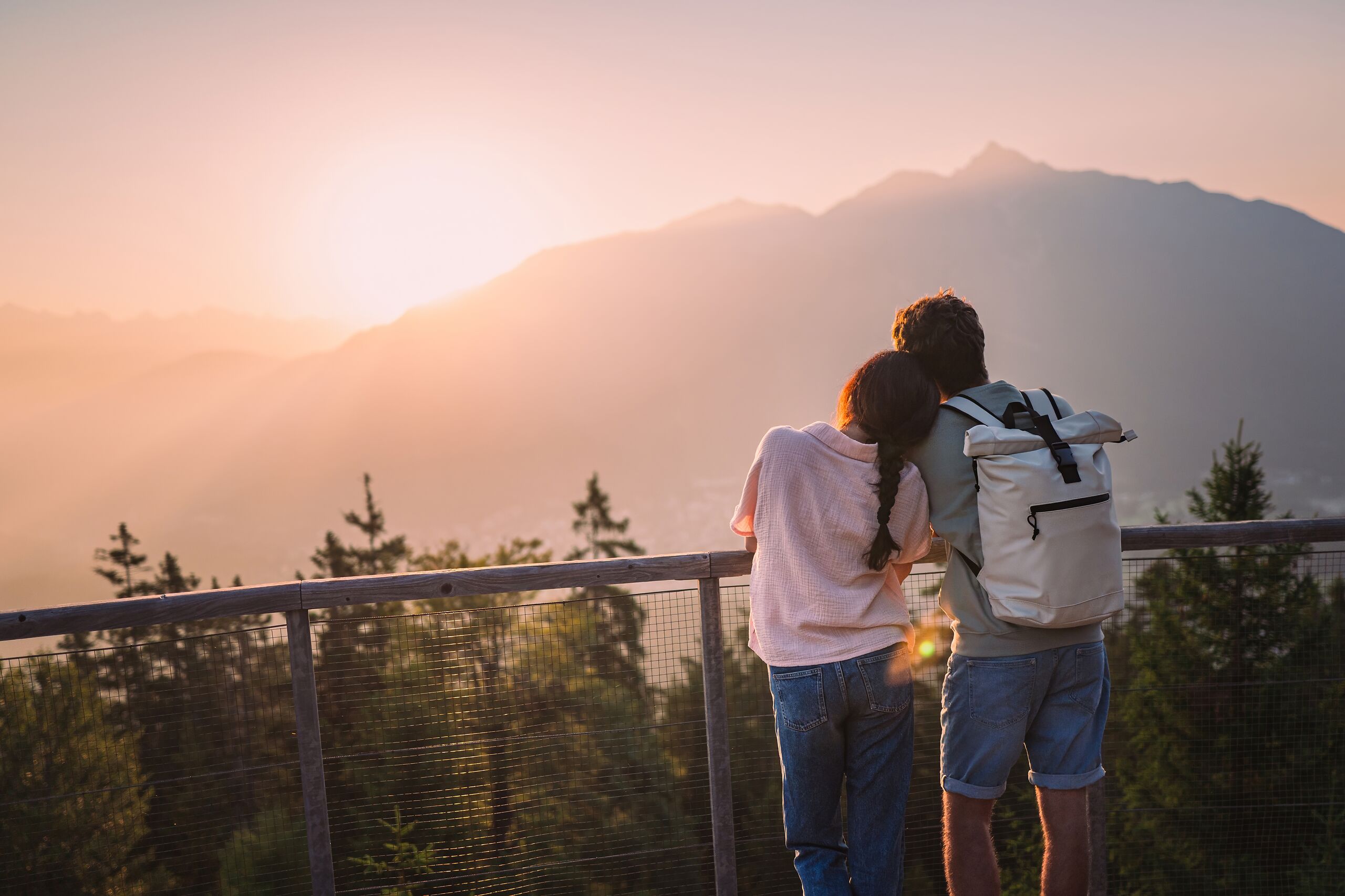 Sonnenaufgang an der Aussichtsplattform Brunschkopf